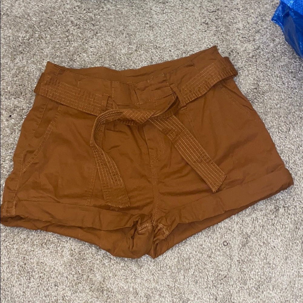 Burnt orange cargo shorts
